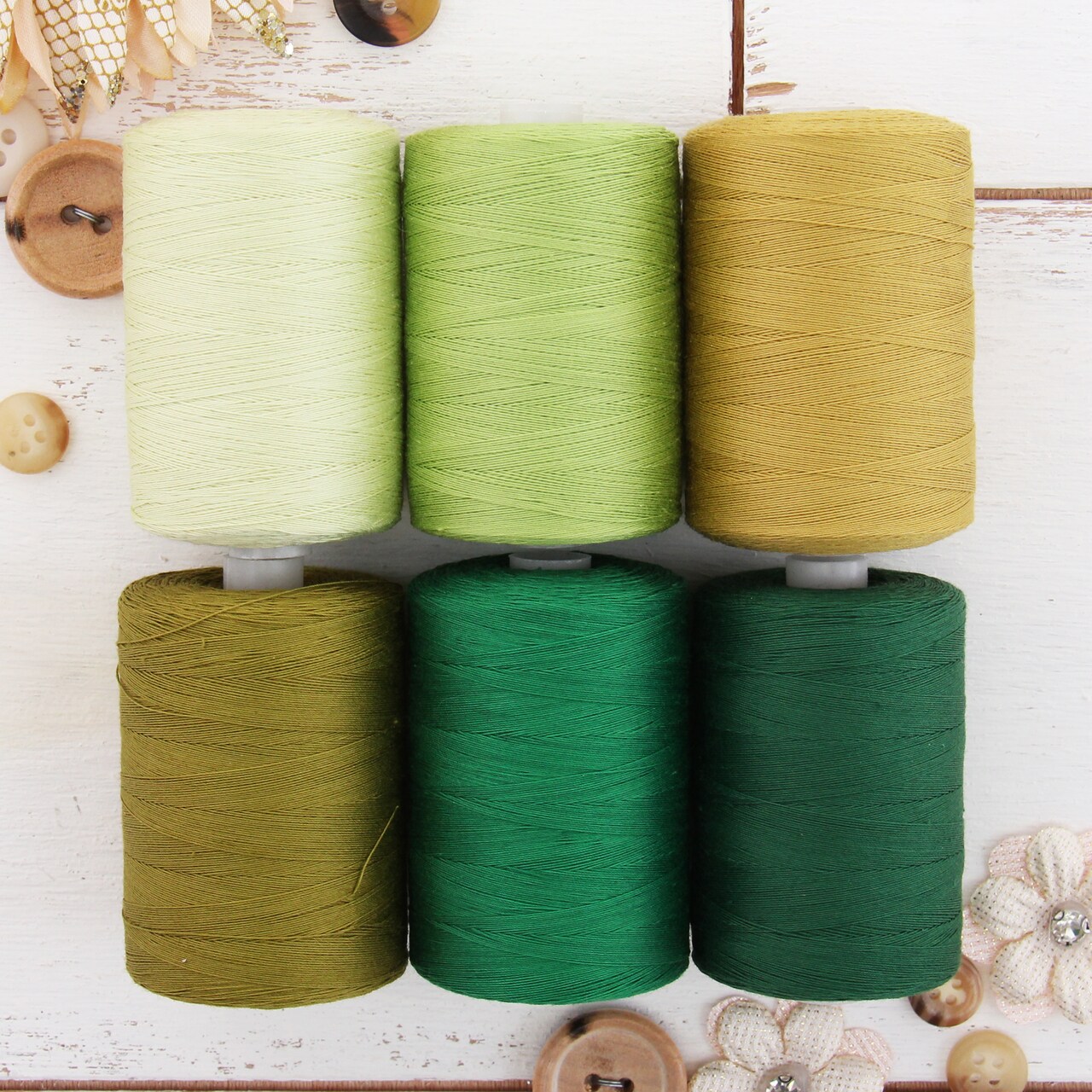 Threadart 100% Cotton Thread Sets | Solid (1000m) and Variegated Styles (600m) | For Quilting & Sewing 50/3 Weight | Long Staple & Low Lint | Over 30 Sets Available
